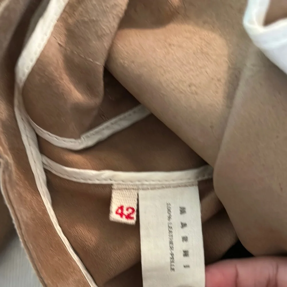 Marni Brown Leather Jacket Asymmetrical Moto Style - Picture 12 of 13